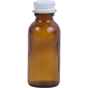 Amber Glass Lure Bottle w/ Cap  AGLB
